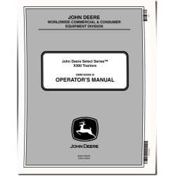 Select Series X300, X304 and X320 (SN: 180001-220000) Lawn Tractors (Export Edition) Operators Manual (OMM163306)