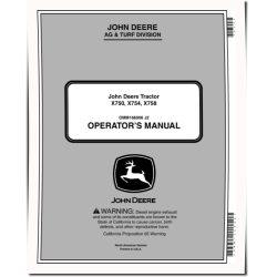 X750, X754 and X758 (SN: 010001-020000) Lawn Tractors (North America) Operators Manual (OMM166906)