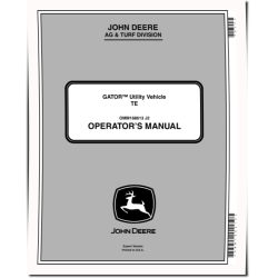 TE Electric Gator Utility Vehicles (SN: 070001 - 090000) (Export Edition) Operators Manual (OMM168613)