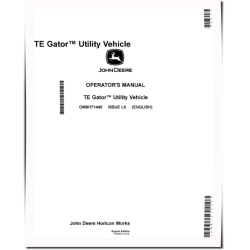 TE Electric Gator Utility Vehicles (SN: 090001 - 140000) (Export Edition) Operators Manual (OMM171445)