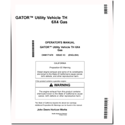 TH 6x4 Gas Gator Utility Vehicles (SN: 070001 - 100000) (North America) Operators Manual (OMM171478)