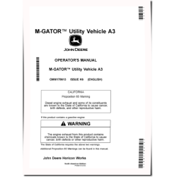 M-Gator A3 Utility Vehicles (North America) Operators Manual (OMM178613)