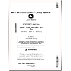 HPX 4x4 Gas Gator Utility Vehicles (SN: from 150001) (North America) Operators Manual (OMM178633)