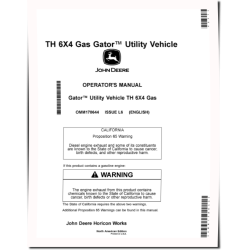 TH 6x4 Gas Gator Utility Vehicles (SN: 120001 - 130000) (North America) Operators Manual (OMM178644)