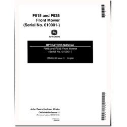 F915 and F935 Front Mowers (SN: 010001 - 130000) (North America) Operators Manual (OMM95190)