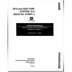 3215 and 3235 Lightweight Fairway Mowers (SN: 010001 - 020000) (Export Edition) Operators Manual (OMMT1480)