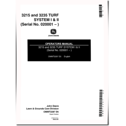 3215 and 3235 Lightweight Fairway Mowers (SN: 020001 - 030200) (Export Edition) Operators Manual (OMMT2287)
