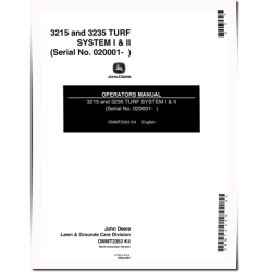 3215 and 3235 Lightweight Fairway Mowers (SN: 020001 - 030200) (North America) Operators Manual (OMMT2353)