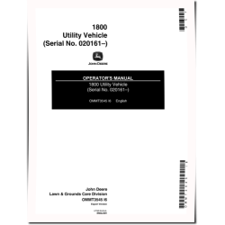 1800 Utility Vehicles (SN: from 020160) (Export Edition) Operators Manual (OMMT3545)