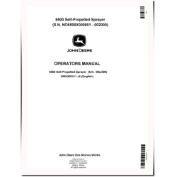 6500 Self-Propelled Sprayers (SN: 000001-002000) (North America) Operators Manual (OMN200311)