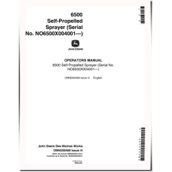 6500 Self-Propelled Sprayers (SN: 004001 - 006000) (North America) Operators Manual (OMN200468)