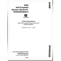 6500 Self-Propelled Sprayers (SN: 006001 - 008148) (North America) Operators Manual (OMN200480)
