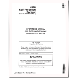 4920 Self-Propelled Sprayers (SN: from 000101) (North America) Operators Manual (OMN300349)