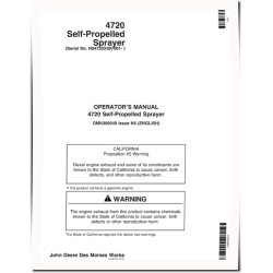 4720 Self-Propelled Sprayers (SN: from 007001) (North America) Operators Manual (OMN300549)