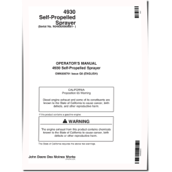 4930 Self-Propelled Sprayers (SN: 006001 - 008000) (Europe) Operators Manual (OMN300791)