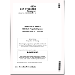 4930 Self-Propelled Sprayers (SN: 008001 - 013000) (Europe) Operators Manual (OMN300980)