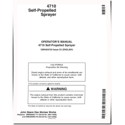 4710 Self-Propelled Sprayers (SN: up to 004000) (North America) Operators Manual (OMN303735)