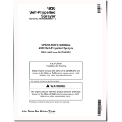 4930 Self-Propelled Sprayers (SN: 006001 - 008000) (North America) Operators Manual (OMN316012)