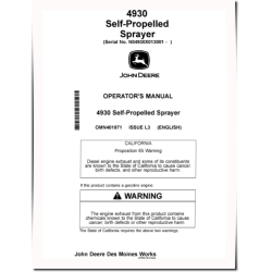 4930 Self-Propelled Sprayers (SN: from 013001) (North America) Operators Manual (OMN401971)