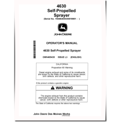 4630 Self-Propelled Sprayers (SN: 018001 - 023000) (North America) Operators Manual (OMN405435)