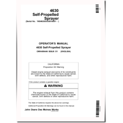 4630 Self-Propelled Sprayers (SN: 018001 - 023000) (Export Edition) Operators Manual (OMN405446)