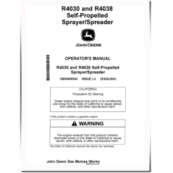 R4030 and R4038 Self-Propelled Sprayers (SN: 001001 - 006000) (North America) Operators Manual (OMN405930)