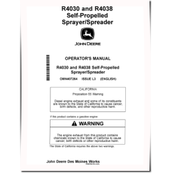 R4030 and R4038 Self-Propelled Sprayers (SN: 001001 - 006000) (Export Edition) Operators Manual (OMN407264)