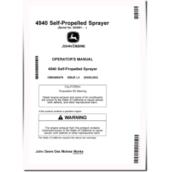4940 Self-Propelled Sprayer/Spreaders (SN: 023001-028000) (North America) Operators Manual (OMN409478)
