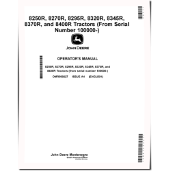 8250R, 8270R, 8295R, 8320R, 8345R, 8370R, 8400R Tractors (SN.from 100000, South America) Operators Manual (OMR569227)