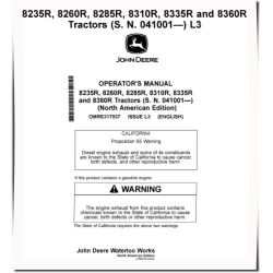 8235R, 8260R, 8285R, 8310R, 8335R and 8360R Tractors (SN: 041001 - 053100) (North America) Operators Manual (OMRE317037)