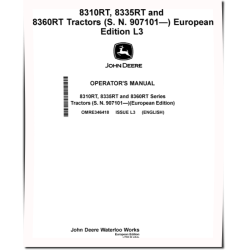 8310RT, 8335RT and 8360RT Tracked Tractors (SN: from 907101, Europe) Operators Manual (OMRE346418)