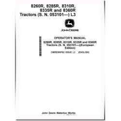 8260R, 8285R, 8310R, 8335R and 8360R Tractors (SN: 053101-090000, Europe) Operators Manual (OMRE558762)