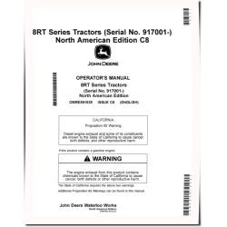8320RT, 8345RT and 8370RT Tracked Tractors (SN: 917001-920000, North America) Operators Manual (OMRE591539)