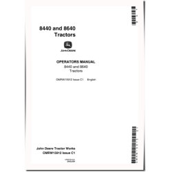8440 and 8640 4WD Articulated Tractors (North America) Operators Manual (OMRW15912)