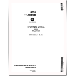 8850 4WD Articulated Tractors (SN: up to 006500, North America) Operators Manual (OMRW16848)