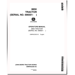 8850 4WD Articulated Tractors (SN: from 006501, North America) Operators Manual (OMRW22395)