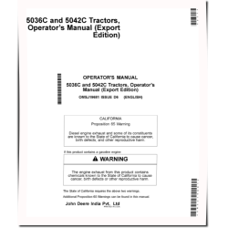 5036C and 5042C Tractors (Export Edition) Operators Manual (OMSJ19681)