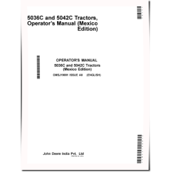 5036C and 5042C Tractors (Mexico) Operators Manual (OMSJ19691)