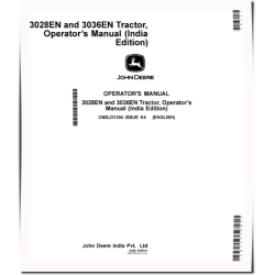 3028EN and 3036EN Compact Utility Tractors (Indian) Operators Manual (OMSJ31304)