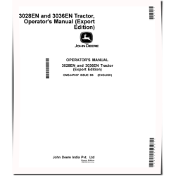 3028EN and 3036EN Compact Utility Tractors (Export Edition) Operators Manual (OMSJ47837)