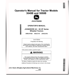 3045B and 3050B Compact Utility Tractors Operators Manual (OMSU47929)
