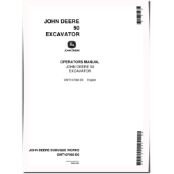 50 Compact Excavators Operators Manual (OMT107066)