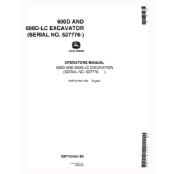 690D and 690DLC Crawler Excavators (SN: from 527776) Operators Manual (OMT131651)