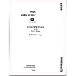 570B Motor Graders (SN: up to 538882) Operators Manual (OMT131736)