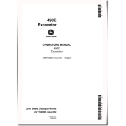 490E Crawler Excavators (SN: up to 024999) Operators Manual (OMT138805)