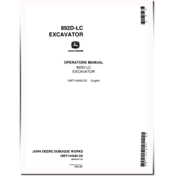 892DLC Crawler Excavators Operators Manual (OMT144583)