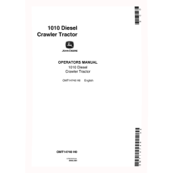 1010 Diesel Crawler Tractors (SN. up to 21900) Operators Manual (OMT14740)