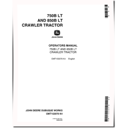 750B, 750B LT, 850B and 850B LT Crawler Dozers Operators Manual (OMT153078)