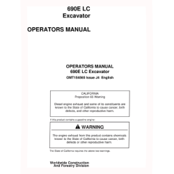 690ELC Crawler Excavators (SN: up to 559602) Operators Manual (OMT154565)
