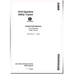 1010 U Gasoline Utility Tractors (SN: up to 031000) (North America) Operators Manual (OMT15500)